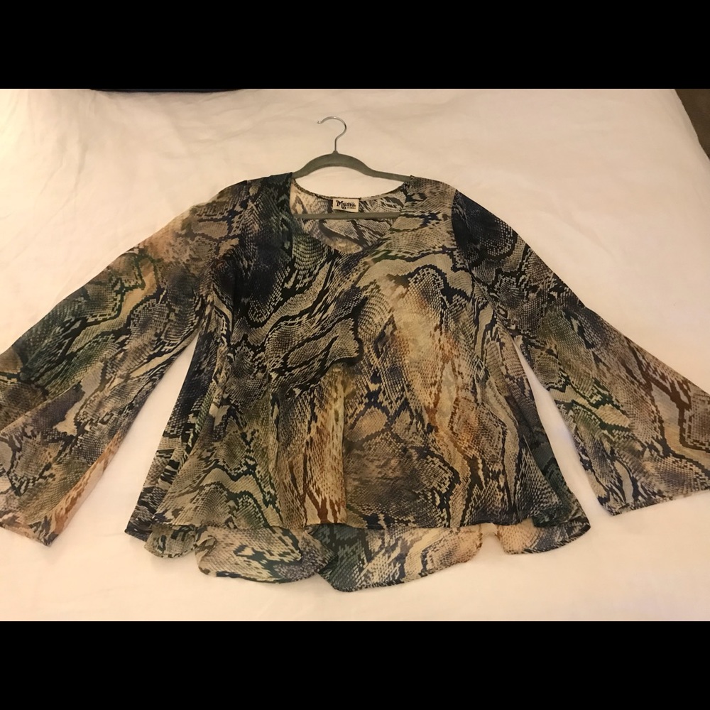 Show Me Your Mumu Snakeskin top